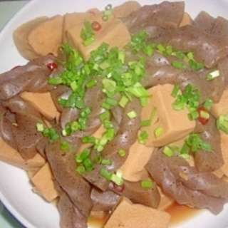 こんにゃくと高野豆腐の煮物